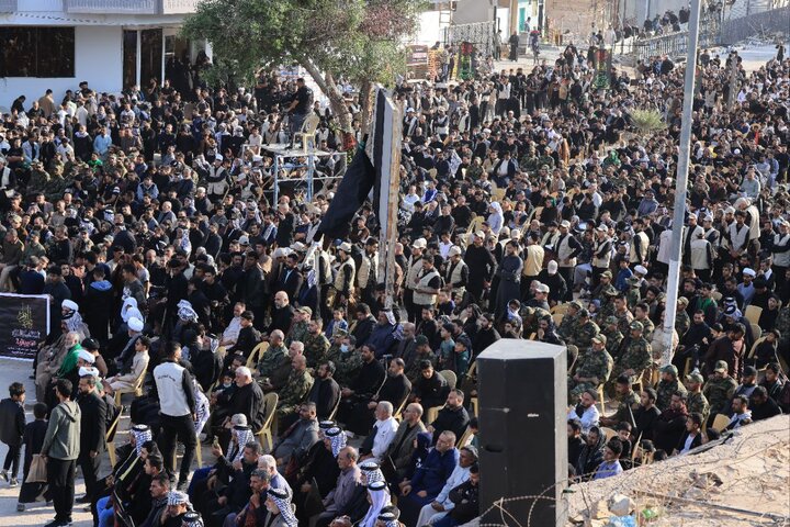دسته‌ بزرگ عزاداری فاطمیه با حضور آیت‌الله العظمی بشیر حسین نجفی در نجف اشرف