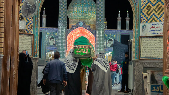 تصاویر/ عزاداری هیئت مسجد الزهرای احمدآباد به مناسبت شهادت حضرت فاطمه (س) در نجف ایران