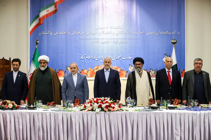 تصاویر/نشست صمیمی قالیباف با اندیشمندان دینی، اساتید دانشگاه و نخبگان سیاسی، فرهنگی و اجتماعی پاکستان - اسلام‌آباد