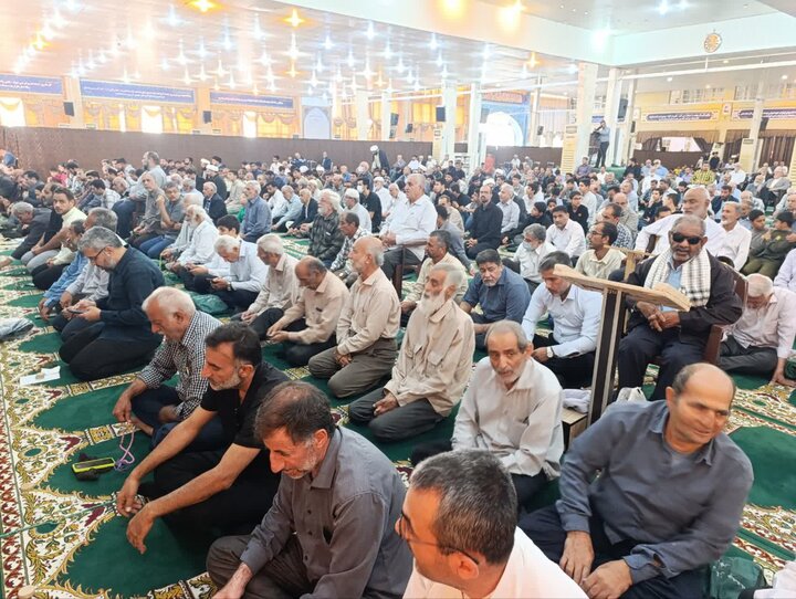 نمازجمعه امروز شهر دارالحماسه بوشهر به روایت تصویر