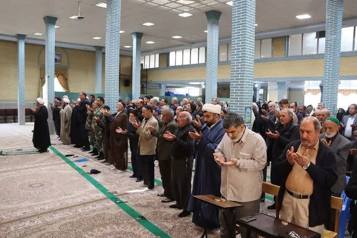 تصاویر/ آیین عبادی سیاسی نماز جمعه نوشین شهر