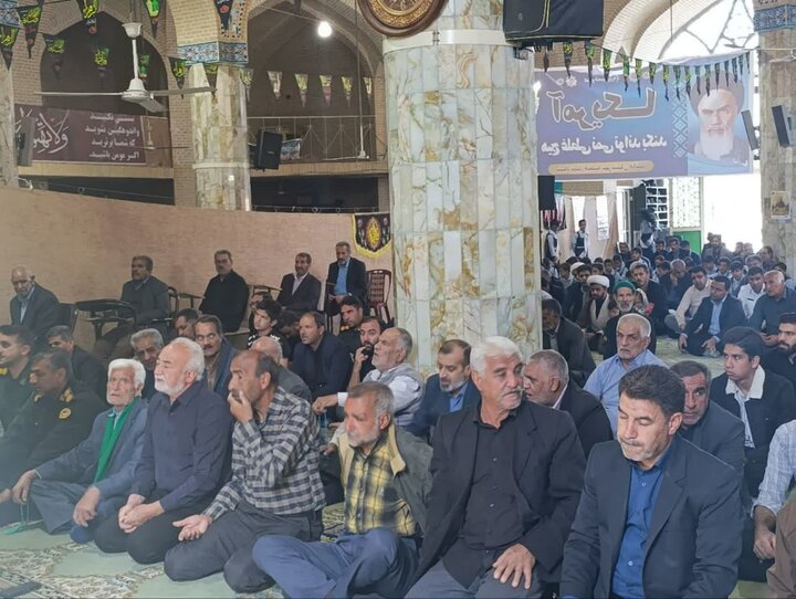 حوزه/ نمازجمعه شهرستان خاتم در سوگ ایام فاطمیه