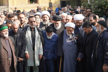 تصاویر/ تشییع پیکر پیرغلام حسینی، مرحوم سید محمد موسوی سجاسی