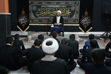تصاویر/ مراسم عزاداری ایام فاطمیه در مدرسه علمیه امام صادق (ع) نقده