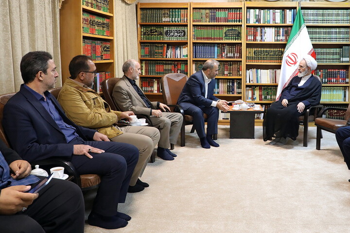 تصاویر/ دیدار رئیس مرکز امور اتباع و مهاجرین خارجی وزارت کشور با آیت الله اعرافی