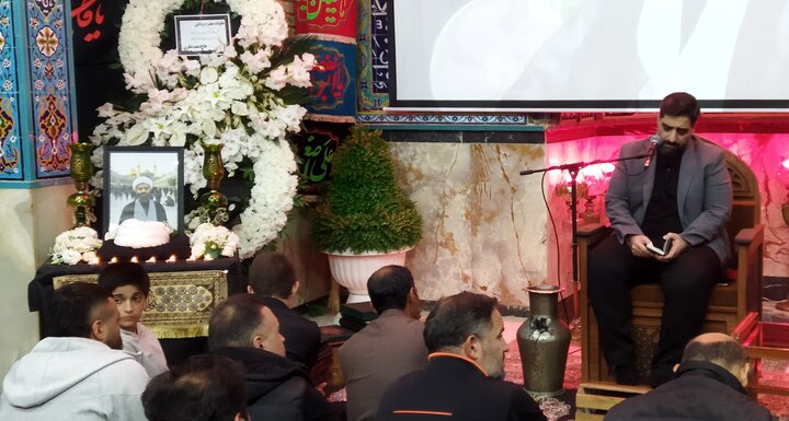 تصاویر/ روضه خوانی سیدمجید بنی فاطمه در مراسم ترحیم امام جماعت مسجد الصادق(ع)