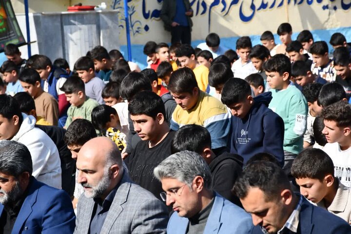 تصاویر/ حضور امام جمعه شهرستان خوی در جمع دانش آموزان دبیرستان مفتح