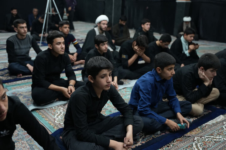 تصاویر/ مراسم عزاداری ایام فاطمیه در مدرسه علمیه امام صادق (ع) نقده