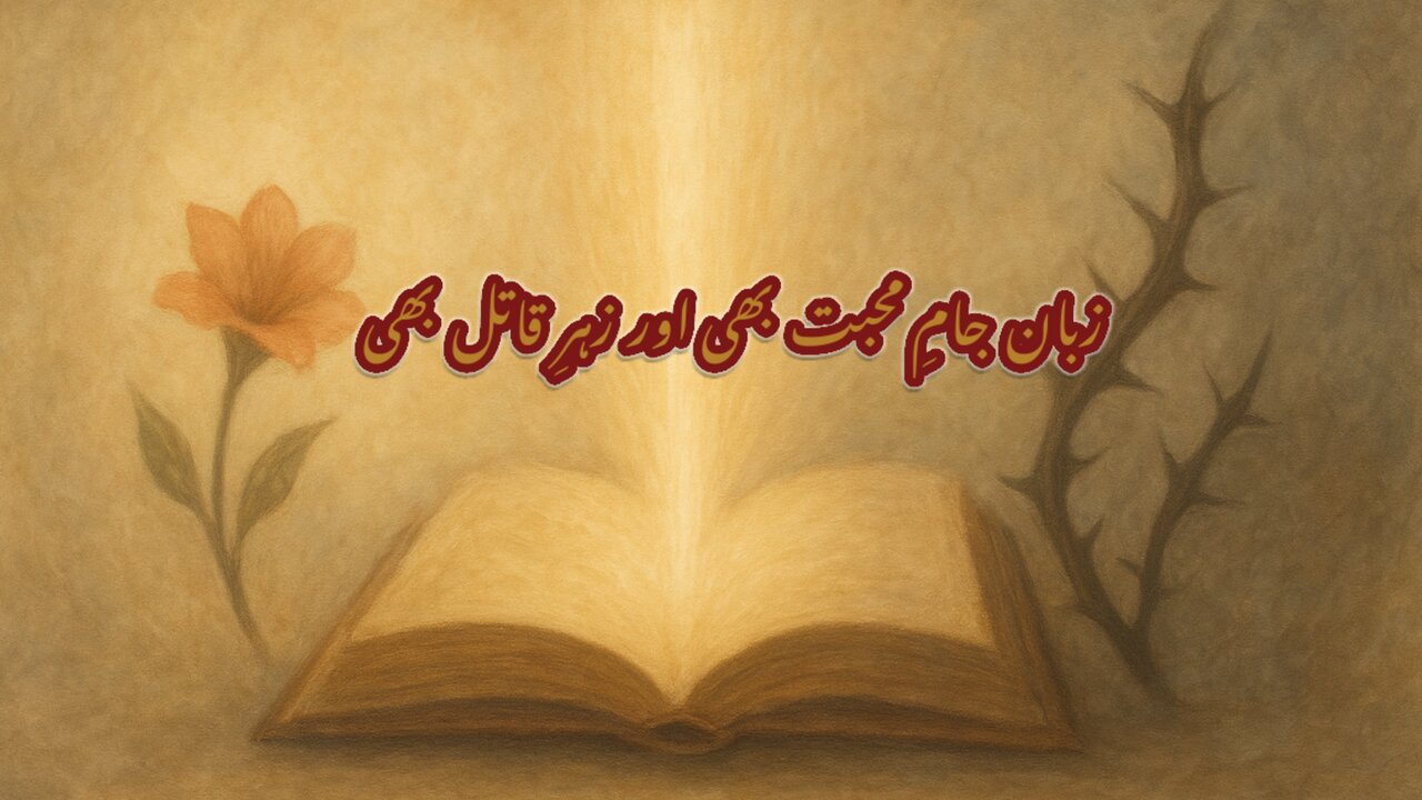 زبان جامِ محبت بھی اور زہرِ قاتل بھی