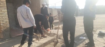 بازسازی مدرسه شایسته توسط گروه جهادی بسیج طلاب اندیکا+عکس