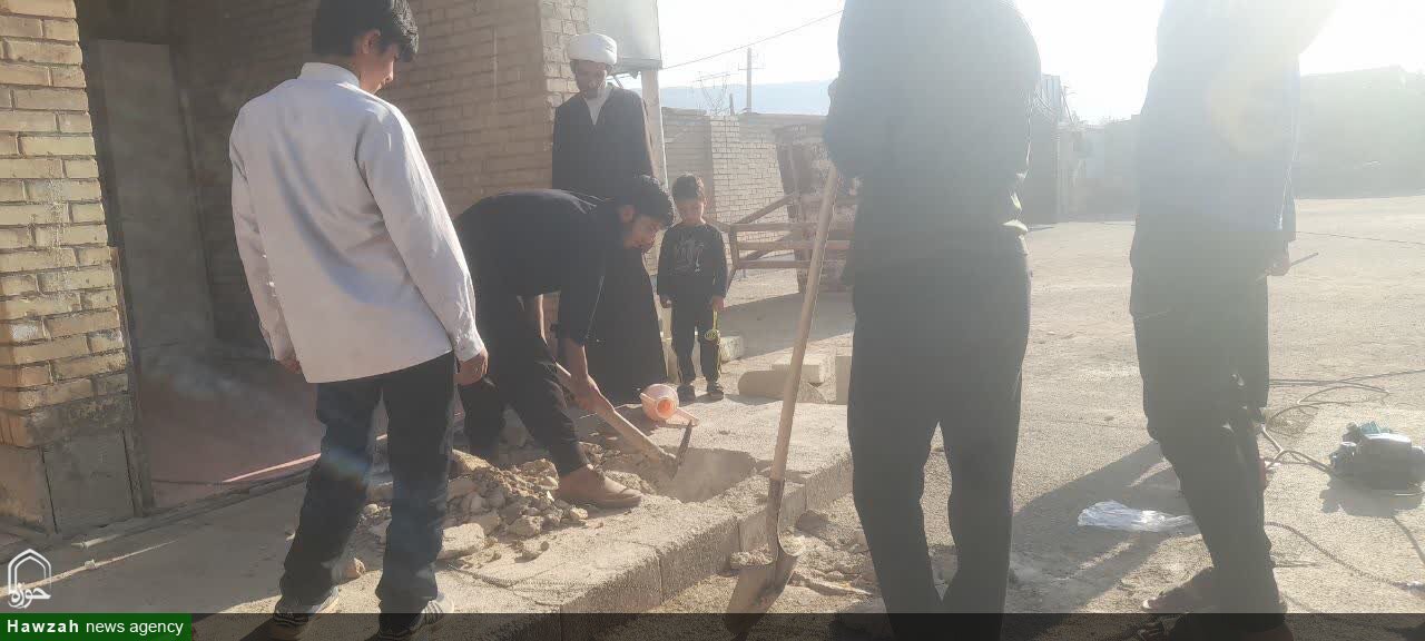 بازسازی مدرسه شایسته توسط گروه جهادی بسیج طلاب اندیکا+عکس