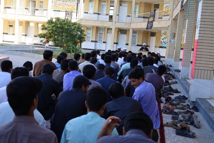 دیدار مدیر حوزه علمیه سیستان و بلوچستان با طلاب مدارس علمیه شهرستان دلگان