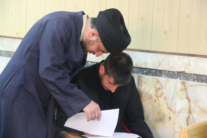 تصاویر / آزمون مرحله استانی مسابقات علمی (المپیاد ) حوزه علمیه استان قزوین