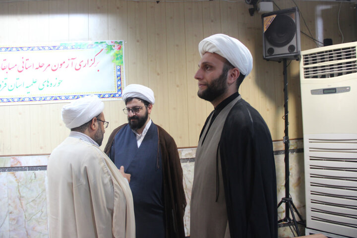 تصاویر / آزمون مرحله استانی مسابقات علمی (المپیاد ) حوزه علمیه استان قزوین