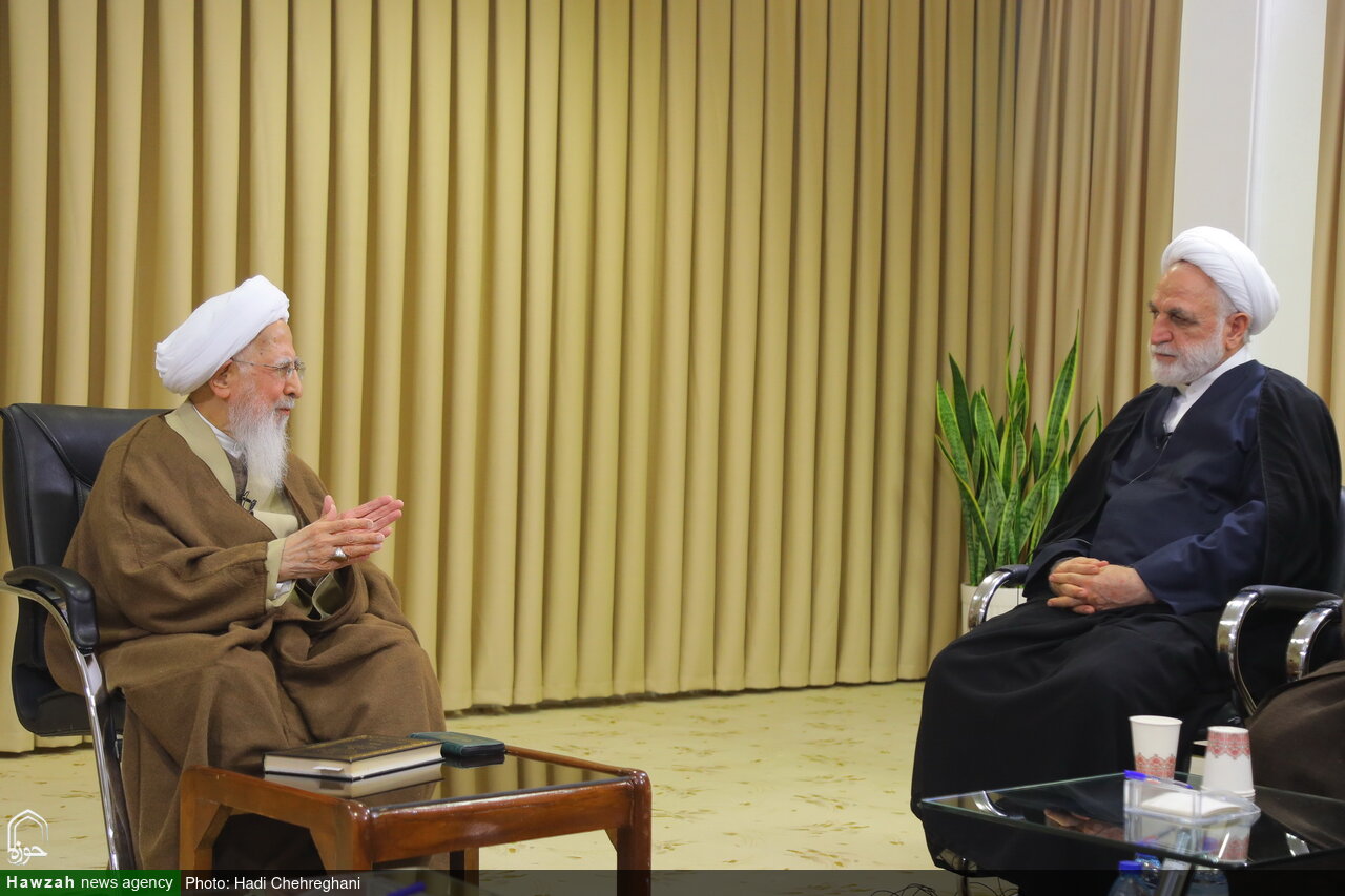 تصاویر/ دیدار رئیس قوه قضائیه  با آیت الله العظمی جوادی آملی
