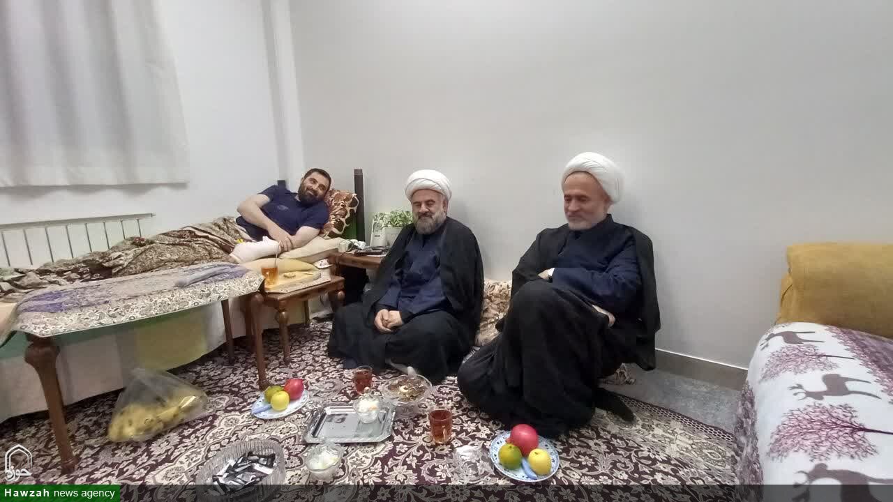 عیادت مدیران مجمع خطبا اصحاب الصاحب(عج) از حجت‌الاسلام عطاریه