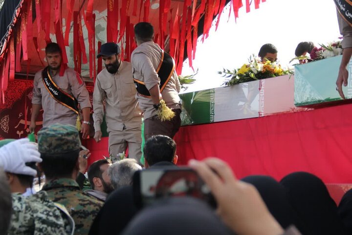 تصاویر/ مراسم استقبال از ۹ شهید گمنام در شهر کرمان