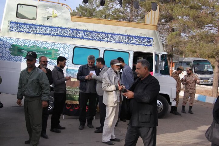 تصاویر/ مراسم استقبال از ۹ شهید گمنام در شهر کرمان