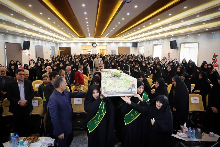 تصاویر/مراسم استقبال از پیکر مطهر «شهید گمنام» در دانشگاه فرهنگیان اراک