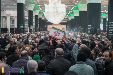 وداع جمکرانیان با پیکر مطهر شهید گمنام دفاع مقدس + تصاویر