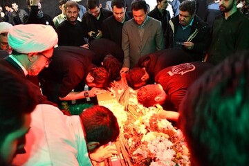 مراسم استقبال از پیکر مطهر شهید گمنام در دانشگاه تبریز برگزار شد