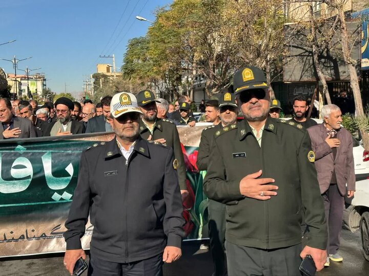 تصاویر/آیین تشییع شهید گمنام در ساوه