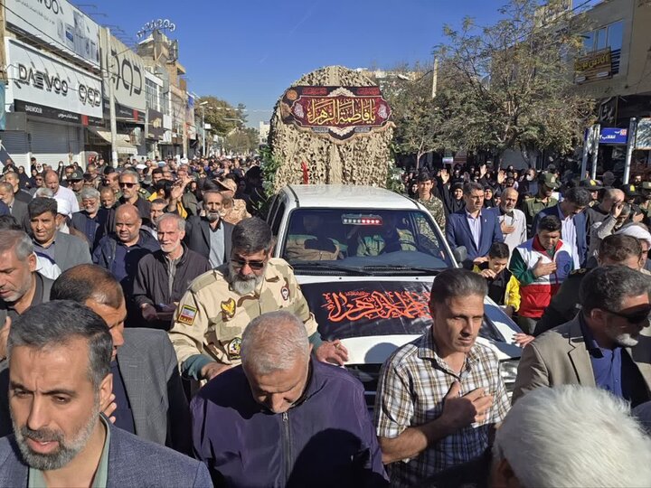 تصاویر/آیین تشییع شهید گمنام در ساوه