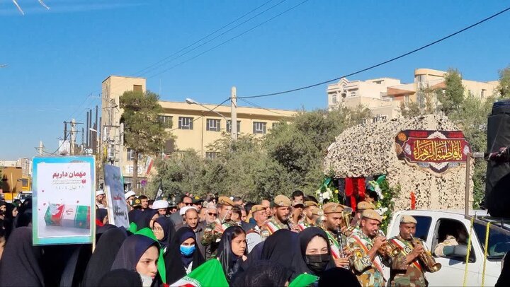 تصاویر/آیین تشییع شهید گمنام در ساوه
