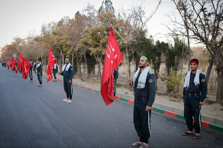 تصاویر/استقبال از پیکر مطهر شهدای گمنام در آموزشگاه علمی تخصصی مالک اشتر فراجا اراک