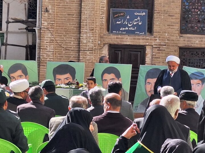 تصاویر/مراسم استقبال و تشییع پیکر مطهر شهید گمنام در شهرستان شازند