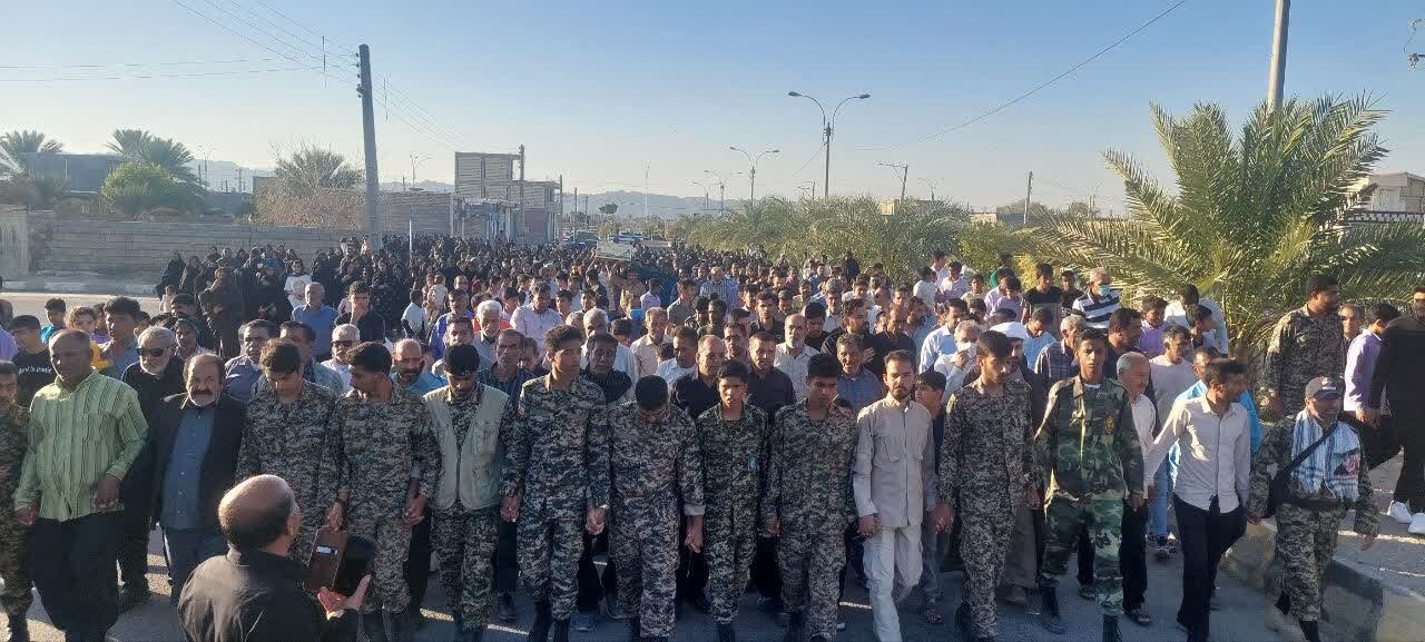 تصاویر تشییع شهید گمنام در شهر نودژ