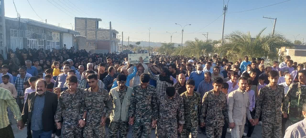 تصاویر تشییع شهید گمنام در شهر نودژ