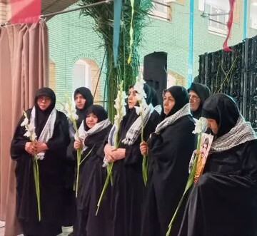 تصاویر/ مراسم استقبال از شهید گمنام در مدرسه علمیه فاطمه الزهرا(س) ساوه