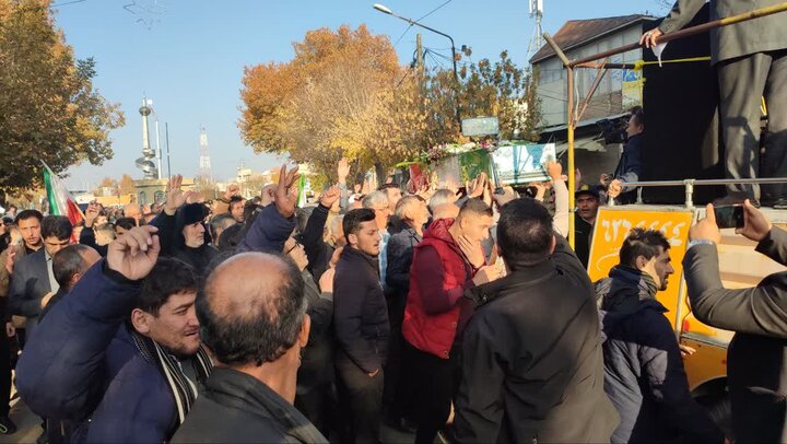 تصاویر/ تشییع پیکر شهدای گمنام در شهرستان نقده