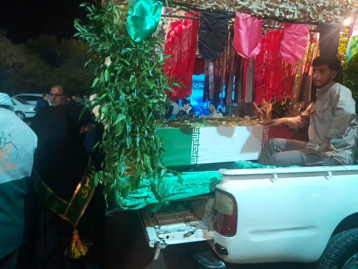 تصاویر/مراسم استقبال ازشهید گمنام در مدرسه علمیه فاطمه الزهرا(س) ساوه