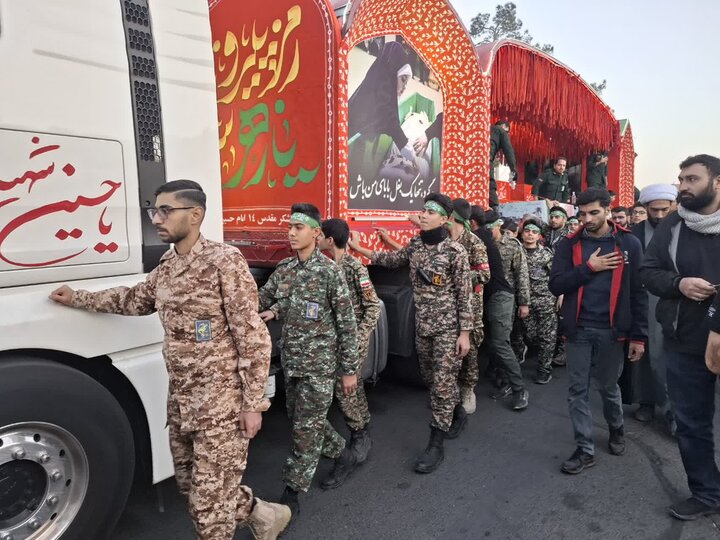 تصاویر/ مراسمات استقبال مردم شهید پرورآران و بیدگل از شهدای گمنام