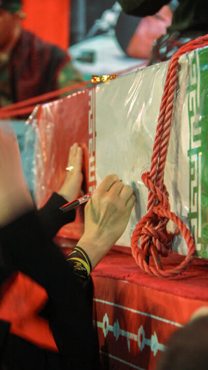 تصاویر/آیین بدرقه مردم آران و بیدگل از کاروان اهالی بهشت