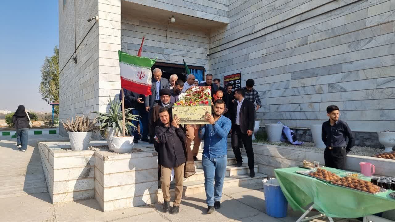 تصاویر/ استقبال از شهید گمنام در دانشگاه آزاد گناوه