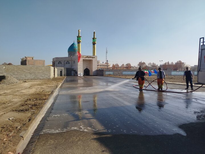 تصاویر/ مراسم استقبال از شهید گمنام در مدرسه علمیه امام علی (ع) سلماس