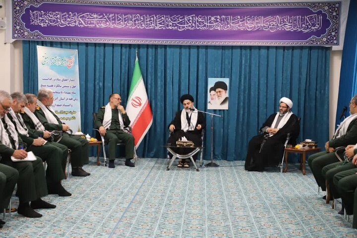 تصاویر/ دیدار اعضای ستاد بزرگداشت چهل و ششمین سالگرد هفته بسیج سپاه شهدای آذربایان غربی با نماینده ولی فقیه در استان