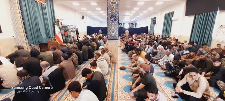 تصاویر/ آیین عبادی سیاسی نماز جمعه شهرستان نیمروز