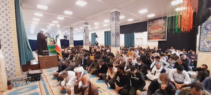 تصاویر/ آیین عبادی سیاسی نماز جمعه شهرستان نیمروز