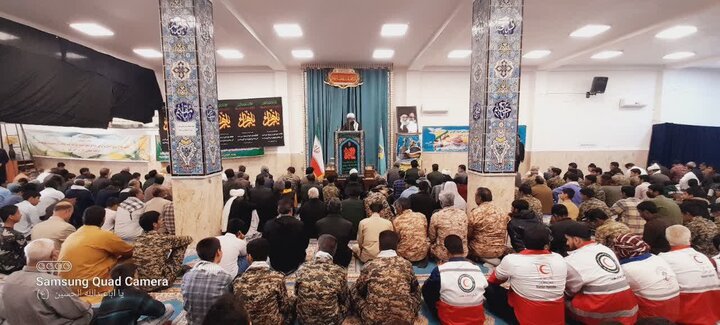 تصاویر/ آیین عبادی سیاسی نماز جمعه شهرستان نیمروز