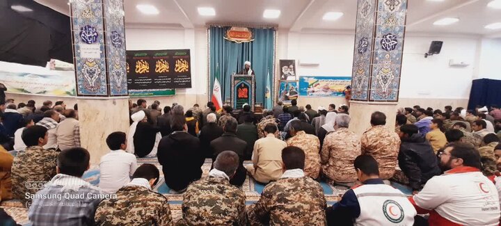 تصاویر/ آیین عبادی سیاسی نماز جمعه شهرستان نیمروز