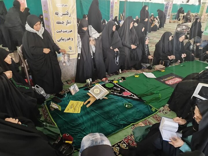 تصاویر/حضور پایگاه‌های بسیج  خواهران شهرستان ساوه در مصلی امام علی (ع)