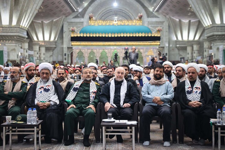 تصاویر/ گردهمایی دانشجویان و طلاب بسیجی با حضور قالیباف