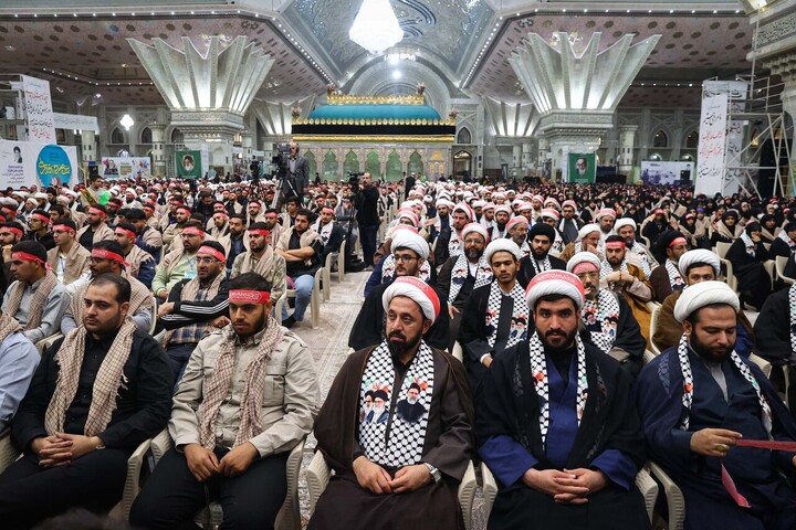 تصاویر/ گردهمایی دانشجویان و طلاب بسیجی با حضور قالیباف