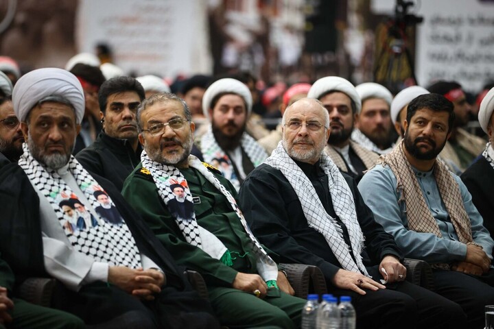 تصاویر/ گردهمایی دانشجویان و طلاب بسیجی با حضور قالیباف