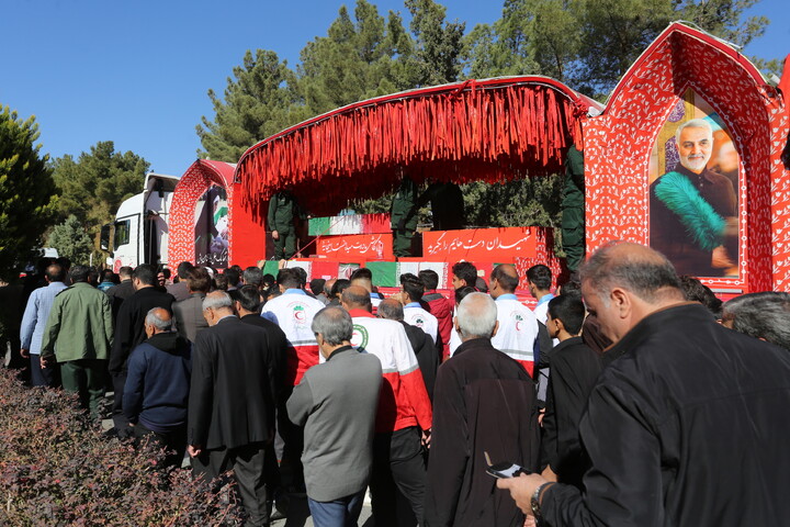 تصاویر/ استقبال مردم شهرهای تودشک و کوهپایه از کاروان اهالی بهشت