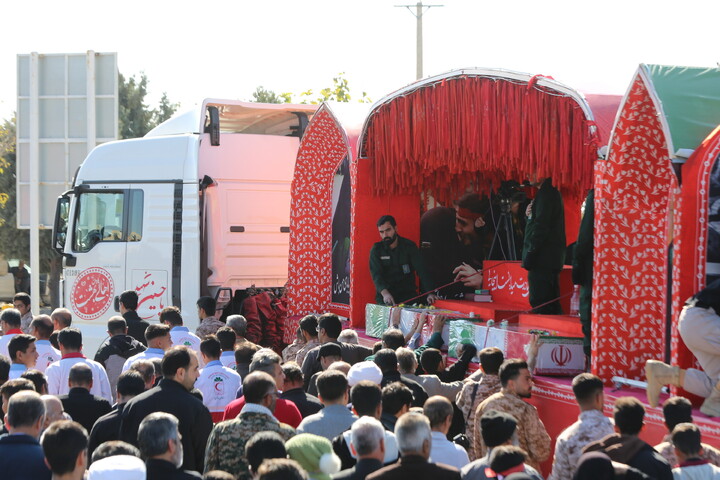 تصاویر/ استقبال مردم شهرهای تودشک و کوهپایه از کاروان اهالی بهشت
